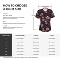 thumbnail image 4 of Yiaed Roses Skulls Print Women's T Shirt V-Neck Short Sleeve Shirt Casual Breathable Tee Summer Tops-Medium, 4 of 5