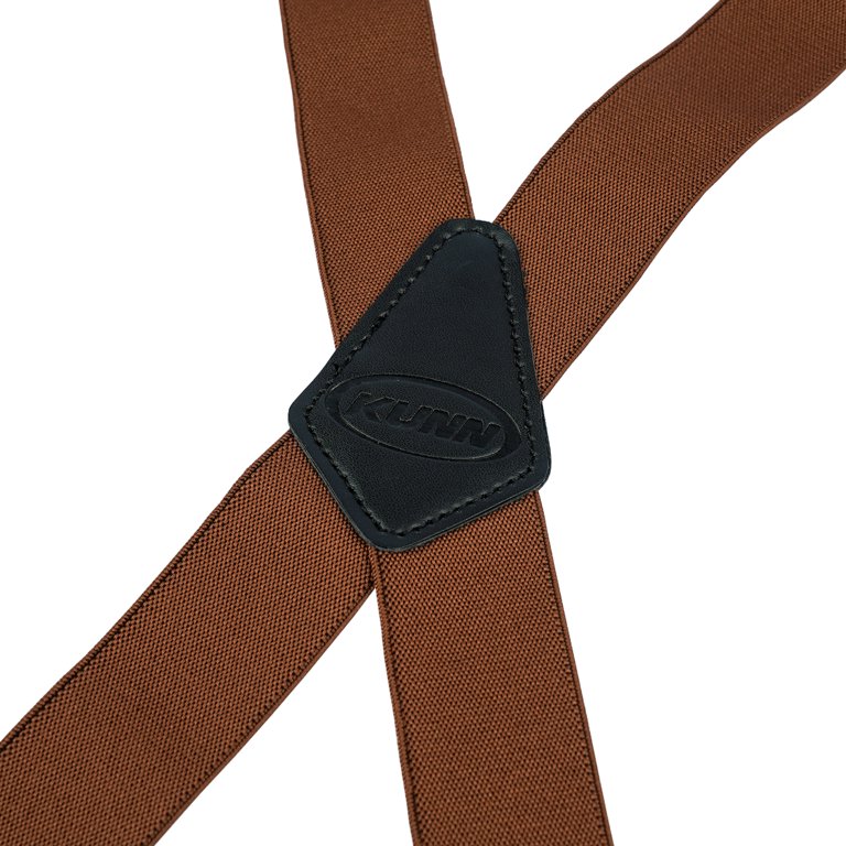 MAXIMUM Heavy Duty Work Leather Suspenders, Brown