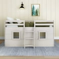 thumbnail image 2 of Farmhouse Twin Low Loft with 2 Windows, White Wash, 2 of 9
