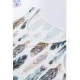 thumbnail image 3 of ABPHQTO Camiseta sin mangas azul oscuro con plumas aztecas para mujer, 3 of 5