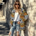 thumbnail image 5 of SCRAWLGOD Aztec Tribal Women Long Cardigans Lightweight Cow Print Sweatshirt for Women Long Sleeve Sweatshirt Cardigan Women Travel Breathable Womens Sweater Jacket Size XL, 5 of 7