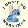 thumbnail image 2 of Men's Lilo & Stitch I Don't Do Mornings Stitch Distressed Graphic Tee Beige 2X Large, 2 of 4