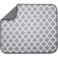 thumbnail image 4 of Reversible XL Microfiber Dish Drying Mat for Kitchen, 18 Inch x 24 Inch, White Trellis, 4 of 6