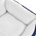 thumbnail image 2 of Gap Painted Dot Cuddler Pet Bed, Recycled Polyester Cover with Sherpa inner, Large 34"x24", Navy, 2 of 9