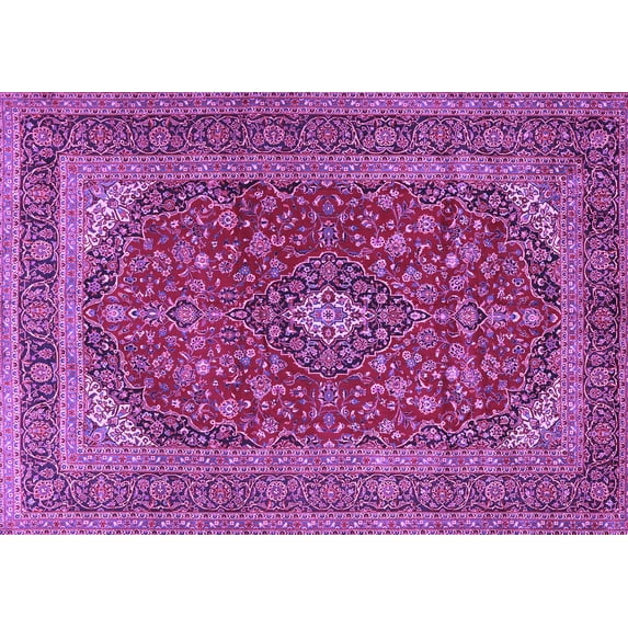 Ahgly Company Indoor Rectangle Medallion Purple Traditional Area Rugs, 2' x 3'