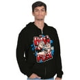 thumbnail image 5 of Airbrushed Popeye Cartoon Big Flex Zip Hoodie Sweatshirt Men Brisco Brands S, 5 of 5