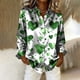 thumbnail image 5 of TaTaai Ladies Button Down Collar Blouse Long Sleeve St Patricks Festival Print Casual Loose Fit Top Spring Daily Wear Gift, 5 of 5