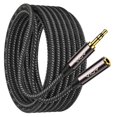 thumbnail image 1 of Cable Extension Auriculares VIOY AC08 bk 50FT Audio Auxiliar 3.5mm Macho a Hembra 15 Metros, 1 of 5