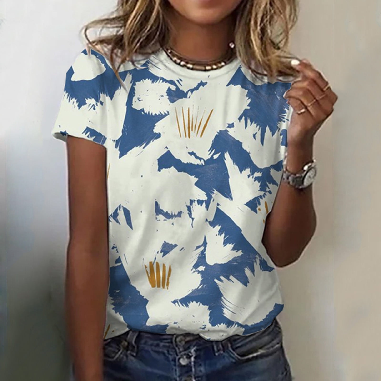 Women Crew Neck Floral Print 