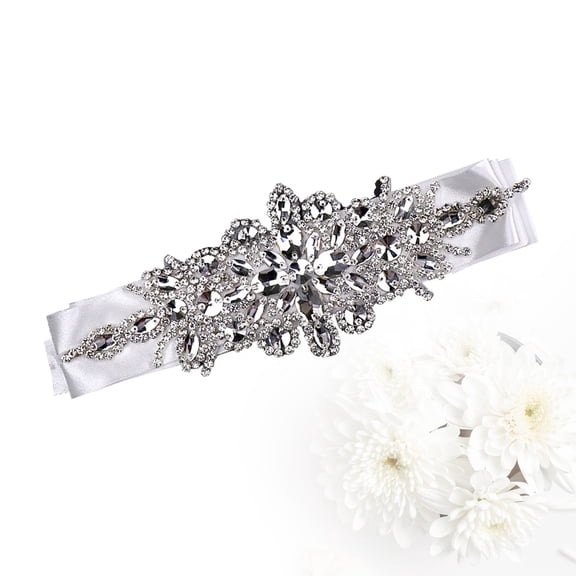 HEANUJJ Glitter Belts for Women Elegant Woven Fabric 1Pack Wedding Dress Decoration