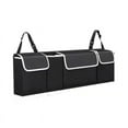 thumbnail image 1 of Car Back Seat Organizer & Trunk Storage Bag, Multi-Pocket Auto Accessory for Rear Luggage Compartment, Adjustable Straps, Black, 1 of 8
