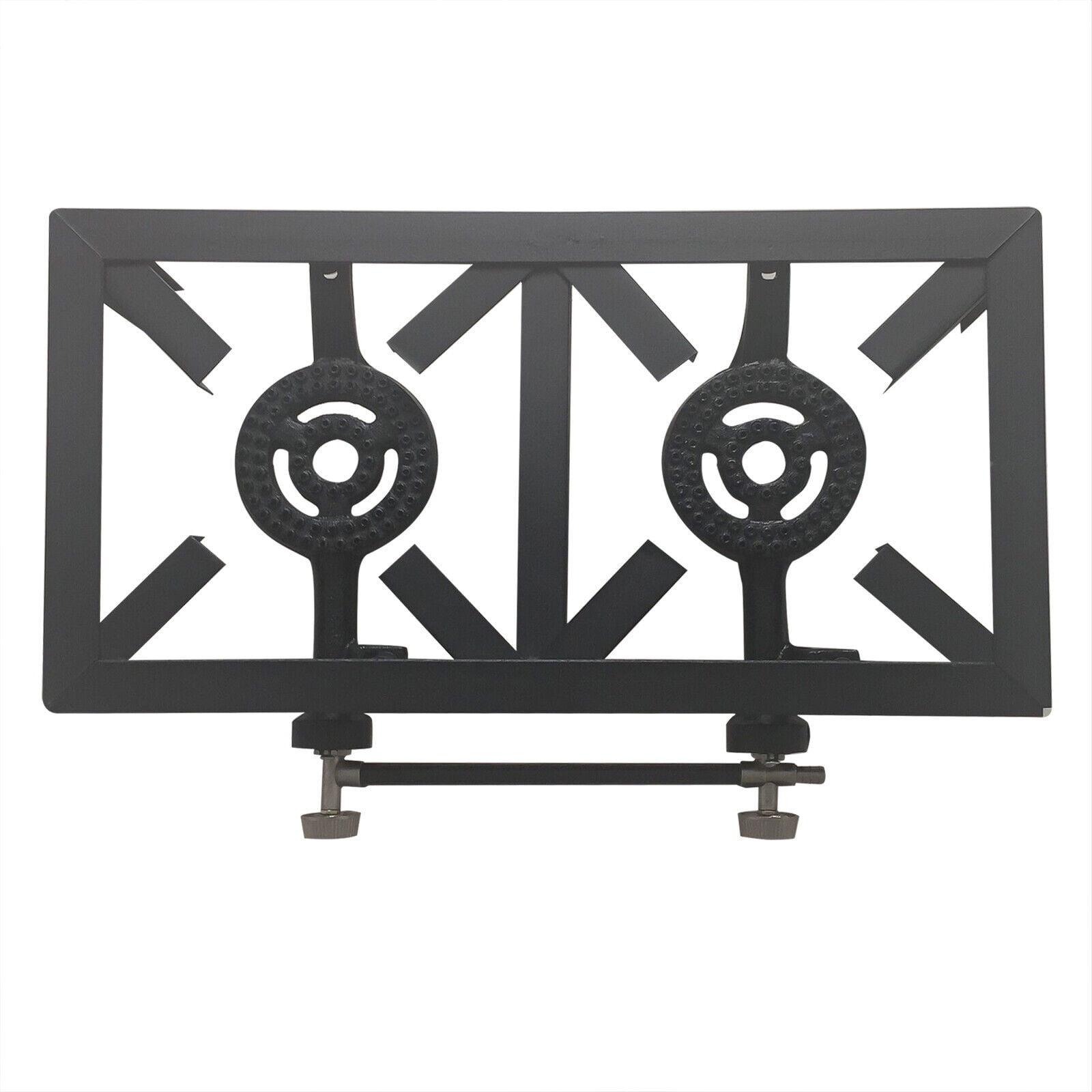 Cast Iron Double Burner Portable Outdoor Camp Stove Propane Gas LPG BBQ Cooker