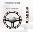 thumbnail image 5 of Jeiento USA Flag Golf Cart Steering Wheel Cover 13 Inch - 14 Inch Neoprene Golf Cart Steering Wheel Covers Stretchable Golf Cart Accessories for Club Car Independence Day Decor, 5 of 7