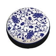 thumbnail image 3 of Balery Blue And White Porcelain Patterntire Cover Waterproof Dust-Proof, Universal Spare Wheel Tire Cover For Trailer, Rv, Suv Truck And Vehicle Camper Accessories-16 Inch, 3 of 9