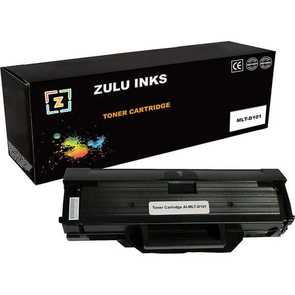 Zulu Inks 1 Black Compatible Toner Cartridge Replacement for Samsung MLT-D101S ML-2165W SCX-3400F SCX-3400FW SCX-3405