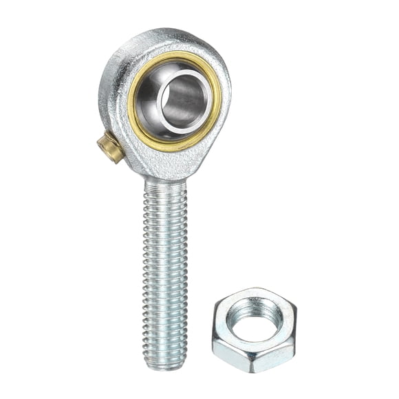 Uxcell POSB5 5/16 Inch Male Rod End Bearing, 5/16-24 UNF Right Hand Male Thread Rod End with Jam Nuts for Agriculture, Machinery, CNC Equipment