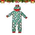 thumbnail image 3 of Baikeli Pyjamas de Noël pour la Famille 2024 - Pyjamas de Noël en Famille Xmas des Fêtes, Hauts Rouges à Imprimé Mignon + Pantalons Longs à Carreaux, Tenue d'Intérieur, 3 of 4