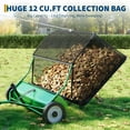 thumbnail image 2 of Tow Behind Lawn Sweeper, 48 Inch Wide Sweeping Path with 25 cu ft Large Capacity Hopper, Heavy Duty Adjustable Brush Height for Yard, Lawn and Farm Cleanup (Tow Behind-25 cu-Green), 2 of 6