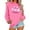 Pink, variant on Yangnuo Womens Breast Cancer Sweatshirts Women's Long-sleeved Round Neck Pullover Casual Printed Loose Sweatshirt