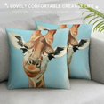 SHERONV Giraffe Pillow Case Decorative Throw Pillow Covers Oil Painting