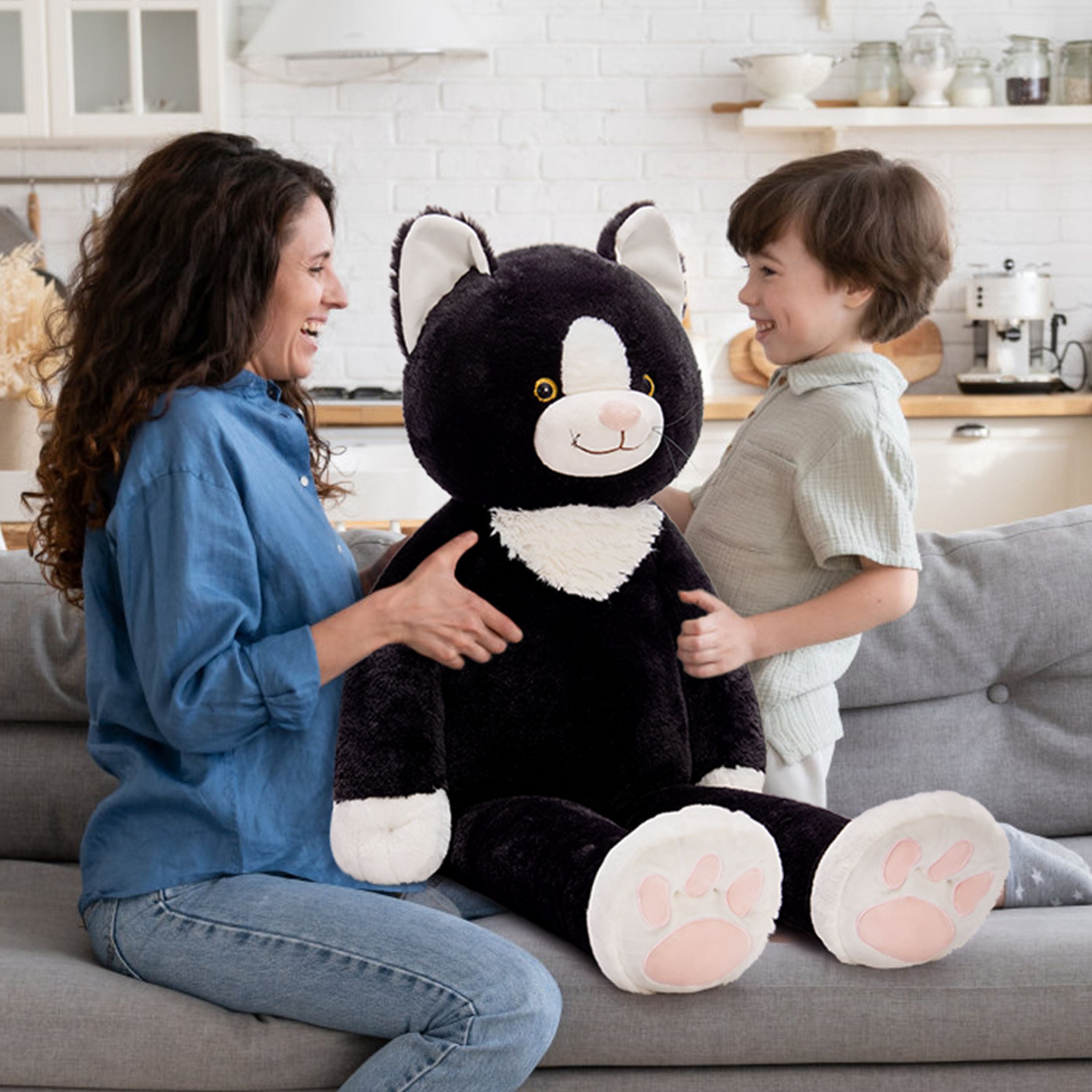 MaoGoLan 39'' Weighted Cat Stuffed Animal Giant Stuffed Cat Body Pillow Plush Toy