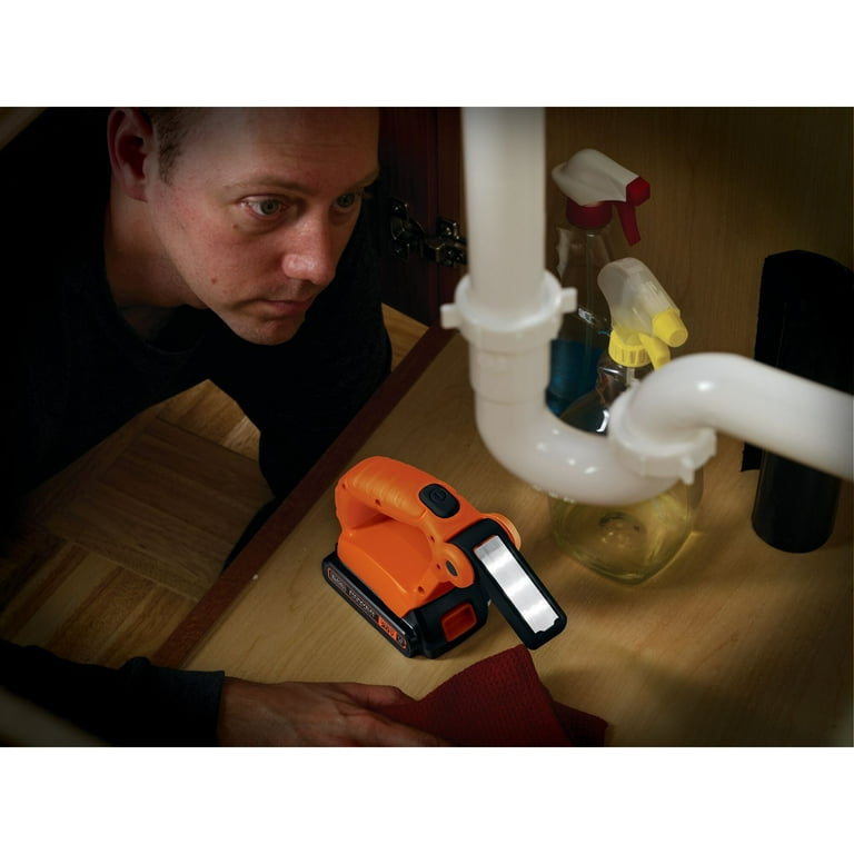 black decker rechargeable flashlight lantern 20v BLACK+DECKER LED & 360° Lantern, 1000LM IP65 Waterproof Light, 8 Modes, Emergency SOS Mode, USB-A Power Bank, 18 Hour Light, Carabiner Clip, Magnetic, for Blackouts & Camping adjustable LED lighting with three selectable color temperatures BLACK+DECKER 20V MAX* LED Work