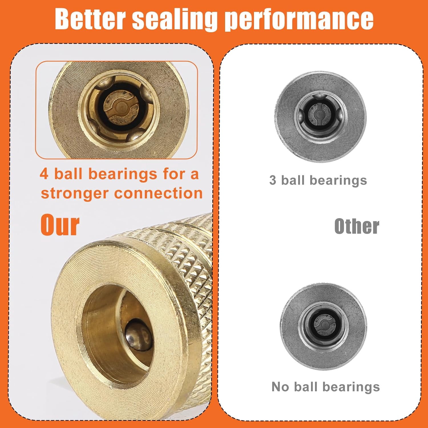 MKEUDQ-2pcs 1/4in Brass Female Industrial Coupler, 1/4" NPT Air Hose Quick Connect Fittings for Automotive Repair Air Compressor & Pneumatic Tools