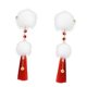 thumbnail image 4 of Pinzas de cabello Salvador 2x borla pompón Clip para el cabello mujeres horquilla roja, 4 of 7