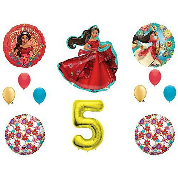 ELENA OF AVALOR 5th Fifth Happy Birthday Party Balloons Decoration Supplies Disney Show