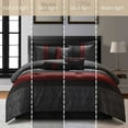 thumbnail image 2 of Nanshing Corell 7 Piece Contemporary Comforter Set, Black/Red, Full, 2 of 5