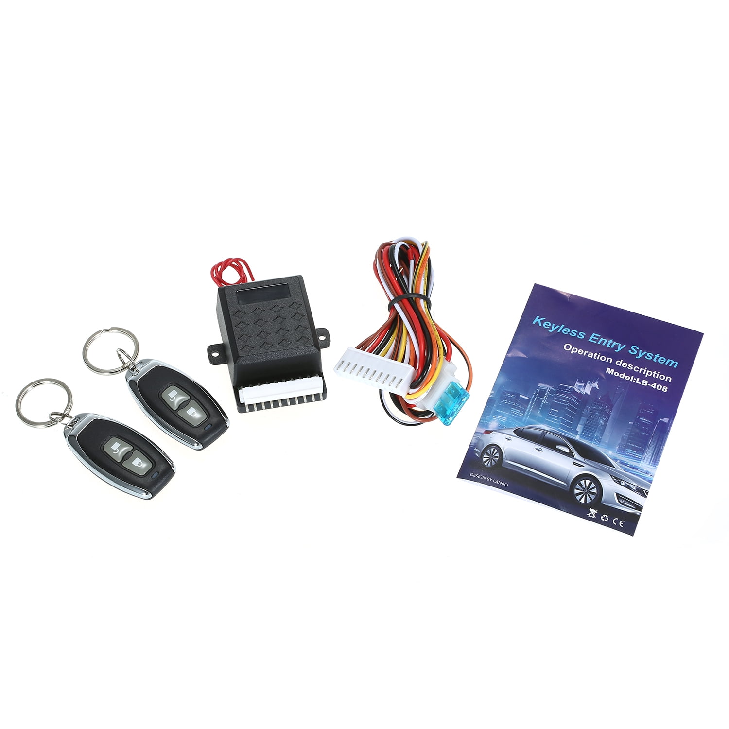 Dciustfhe Universal Car Alarm Systems Auto Remote Central Kit Door Lock Keyless Entry System Central Locking with Remote Control