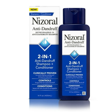 Nizoral 2-in-1 Anti-Dandruff Shampoo & Conditioner with 1% Ketoconazole, 14 fl oz