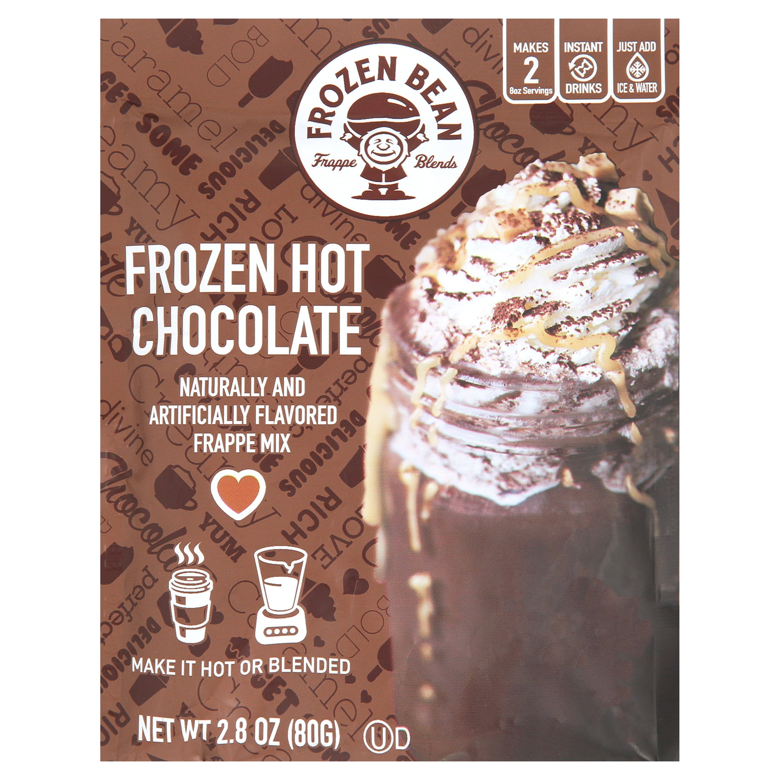 Frozen Bean Frozen Hot Chocolate Frappe mix, 2.8 oz. pack