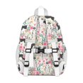 thumbnail image 3 of Husky Dog Flower Floral Backpack for School,Cute School Bag,Schoolbag with Adjustable Shoulder Straps & Padded Back,15"x11.42"x5.5", 3 of 6