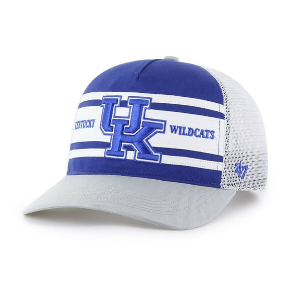 Youth '47 Royal/Gray Kentucky Wildcats Super Stripe Hitch Adjustable Trucker Hat
