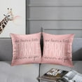 thumbnail image 4 of Set of 2 Throw Pillow Cover Cute Burlap Pink Sparkle Monogram Decorative Pillow Case Home Decor Square 20 x 20 Inch Pillowcase, 4 of 6
