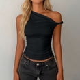 thumbnail image 5 of FengLS Womens One-Shoulder Tops 2026 Fashion Fitted Crop Tops Twisted Knot Sleeveless Tank Tops for Party & Streetwear, 5 of 6