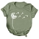 thumbnail image 2 of Puntoco Mujeres Casual Carta Impresión Mangas Cortas O-Cuello Camiseta Suelta Blusa tops Puntoco Puntoco-3293, 2 of 5