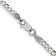 thumbnail image 3 of Auriga 925 Sterling Silver 3.2 mm Beveled Curb Chain Necklace for Women 18", 3 of 6