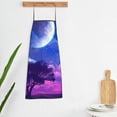 thumbnail image 3 of Uemuo Dreamy Colorful Starry Sky Printed Bib Apron, Adjustable , Water and Oil Resistant, Cooking Kitchen Chef Apron for Women Men, 3 of 5