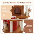 thumbnail image 6 of PEQULTI 43" Cat Tree Perch with Fence, Large Cat Condo with Scratching Posts for Kittens, Brown, 6 of 11