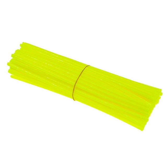 72PCS Spoke Skins Spoke Covers Trim Wrap Cover Decoration Protector Pipe Motorcycle Dirt Bike Accessories Fluorescent Yellow