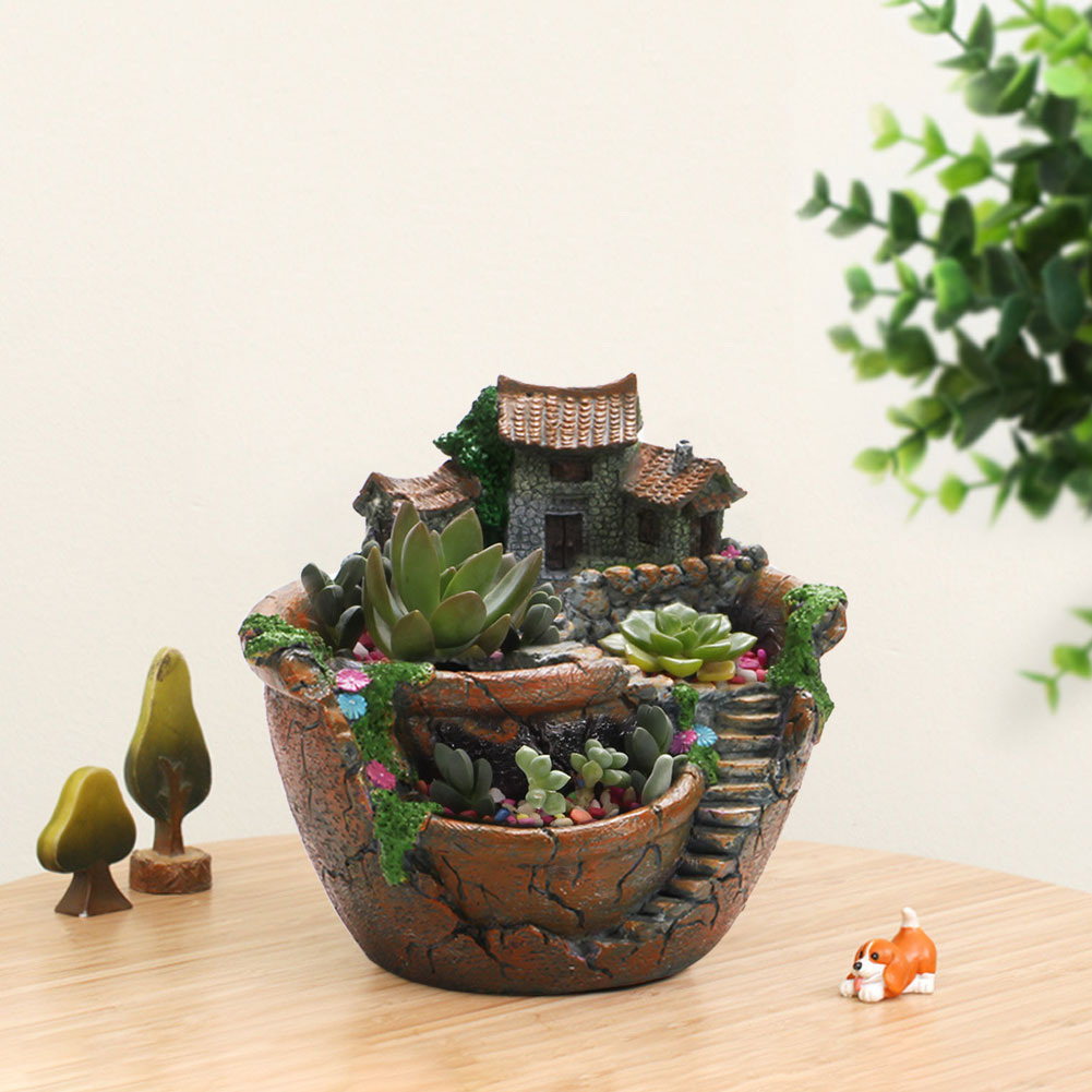 Details about / Tiny Creative Plants Pot Flower Plants Succulent DIY Container Decorated