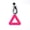 Pink, variant on High Visibility Triangular Reflector Pendant, Bike Saddle Reflector Hanging Safety Tag for Bicycle Night Cycling Hiking Running (Yellow)