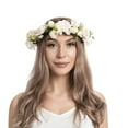 thumbnail image 3 of beishanbush Heardband Women Flower Hair Garland Headband Floral Wreath Hairband White, 3 of 4