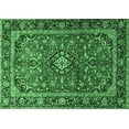 thumbnail image 1 of Ahgly Company Indoor Rectangle Medallion Emerald Green Traditional Area Rugs, 2' x 4', 1 of 4