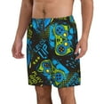 thumbnail image 2 of Kll Play Game Men'S Casual Summer Beach Shorts Hawaiian Shorts With Pockets-Xx-Large, 2 of 9