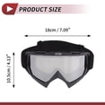 thumbnail image 4 of Gafas de montar de motocicleta Unique Bargains, lentes de PC TPU, gafas de ciclismo, lente tono plateado, marco negro y gris, 4 of 6