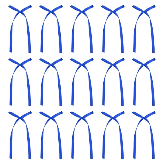 Uxcell 50 Pcs Bow Cake Bowknot Decorations, 3x5.7 Inch Satin Bowknot for Cake Dessert Craft DIY, Dark Blue