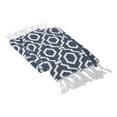 thumbnail image 3 of OcleppoGeometric Jacquard Fringe Blue Throw 50'X60", 3 of 4